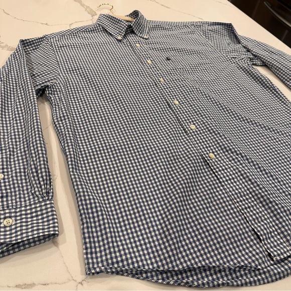 Brooks Brothers Mens Original Polo Shirt Size M Blue Check Button Down Career - Picture 3 of 12